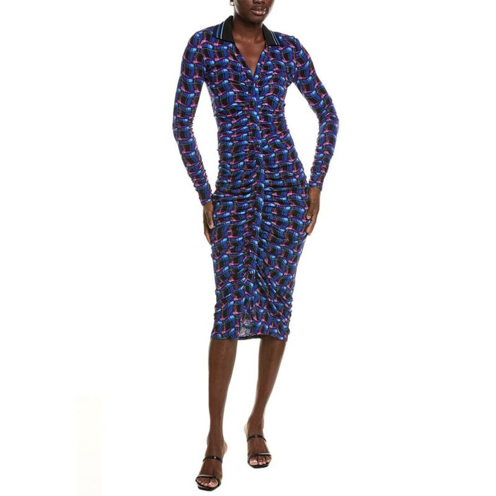 Diane Von Furstenberg Womens Knit Sheska Shirtdress
